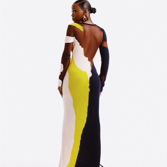 Hanifa Jax Multicolor Long Sleeve Maxi Dress - Picture 2 of 7